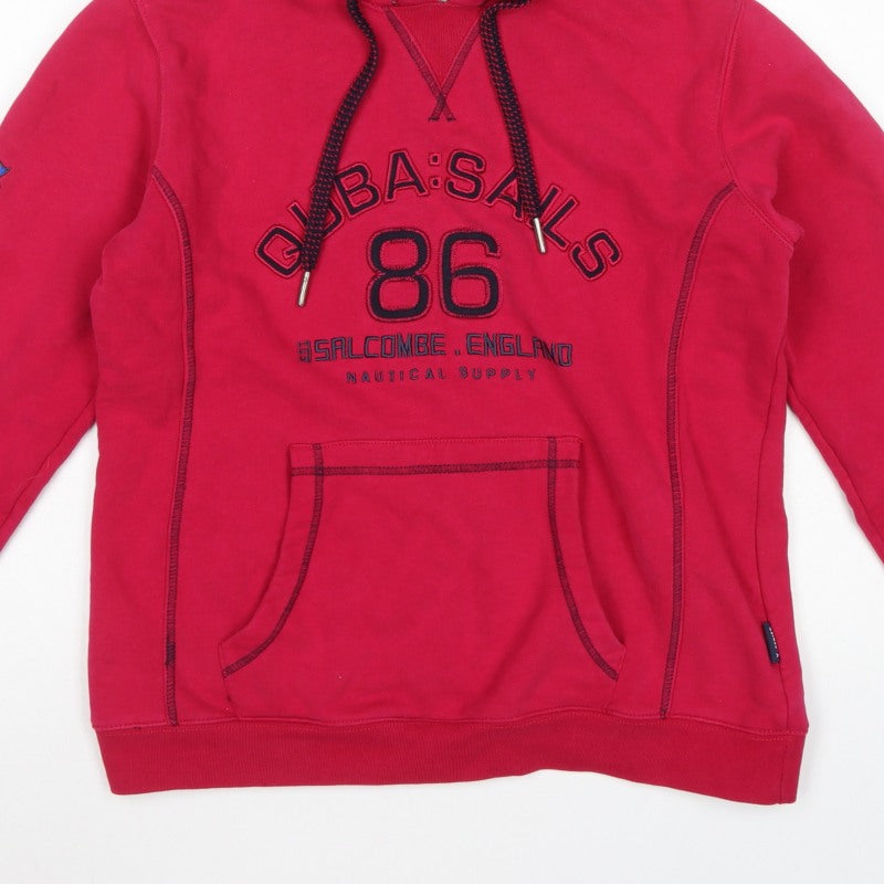 Quba Sails Women’s Red UK 12 Pullover Hoodie Nautical Logo