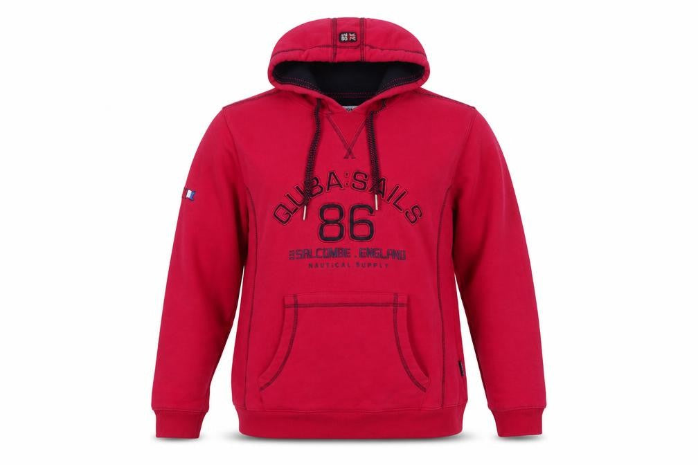 Quba Sails Women’s Red UK 12 Pullover Hoodie Nautical Logo