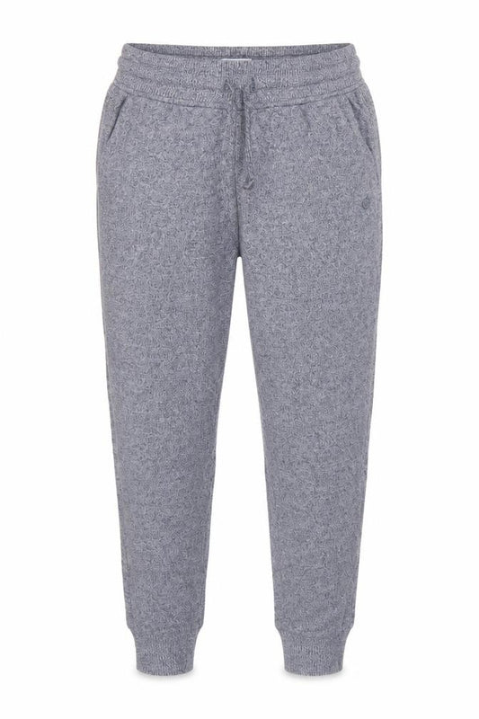 FatFace Women’s Grey Marl Knit Jogger Trousers UK 14 Drawstring Pockets
