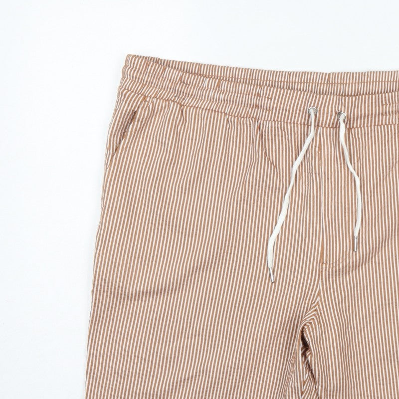 Marks and Spencer Men’s Brown 3XL Striped Drawstring Casual Shorts