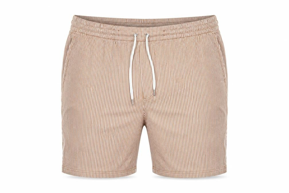 Marks and Spencer Men’s Brown 3XL Striped Drawstring Casual Shorts