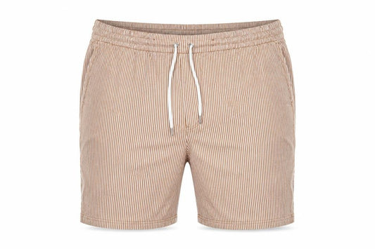 Marks and Spencer Men’s Brown 3XL Striped Drawstring Casual Shorts
