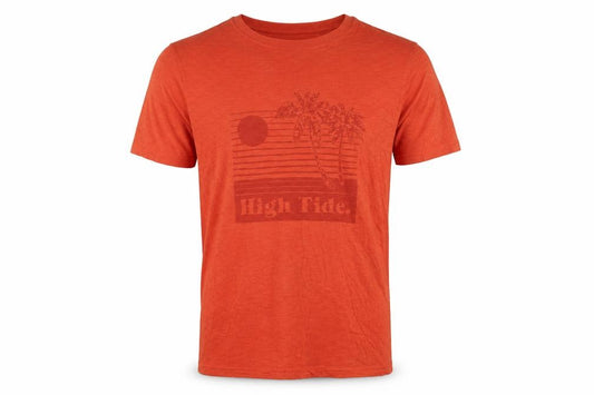 Marks & Spencer Men's Orange Large High Tide Tropical Graphic T-Shirt