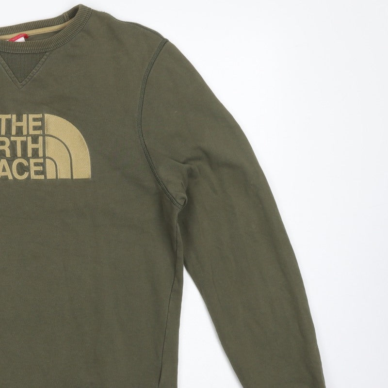 The North Face Men's Green S Pullover Logo Graphic Sweatshirt