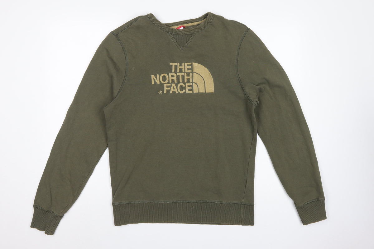 The North Face Men's Green S Pullover Logo Graphic Sweatshirt