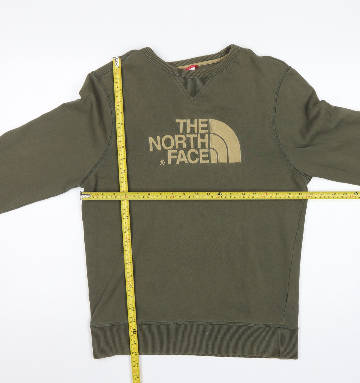 The North Face Men's Green S Pullover Logo Graphic Sweatshirt