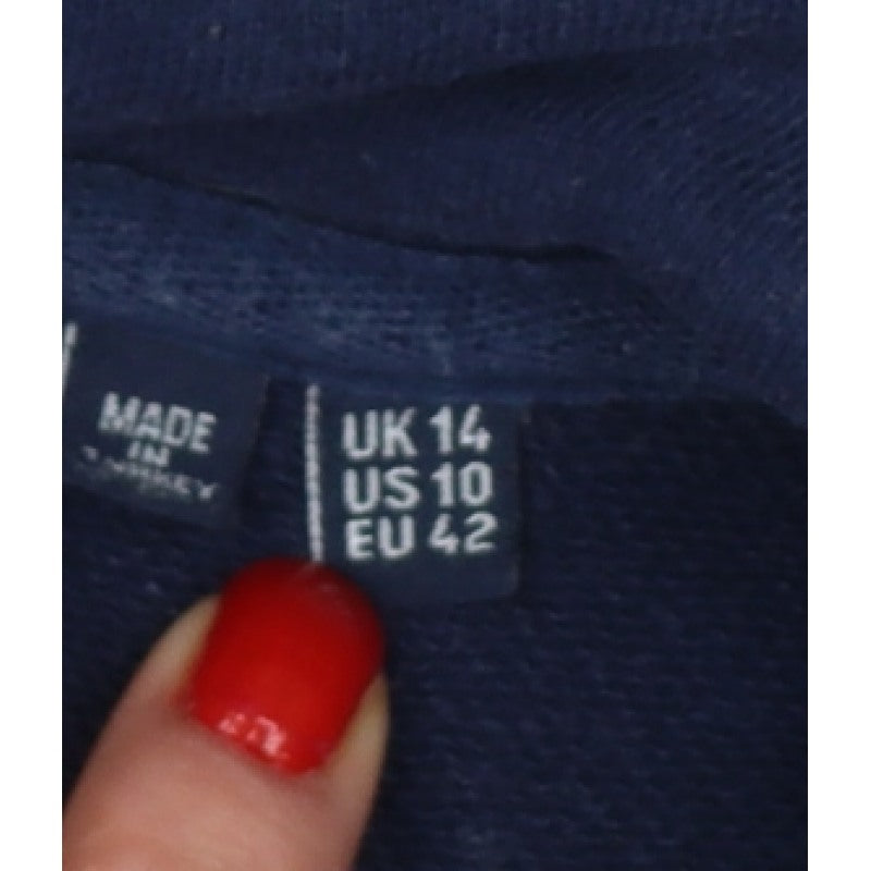Superdry Women’s Navy UK 14 Pullover Hoodie Logo Pocket Drawstring