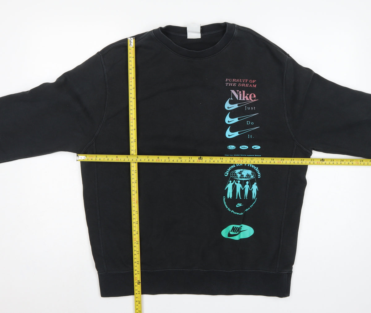 Nike Men’s Black M Graphic Print Fleece Pullover Sweatshirt