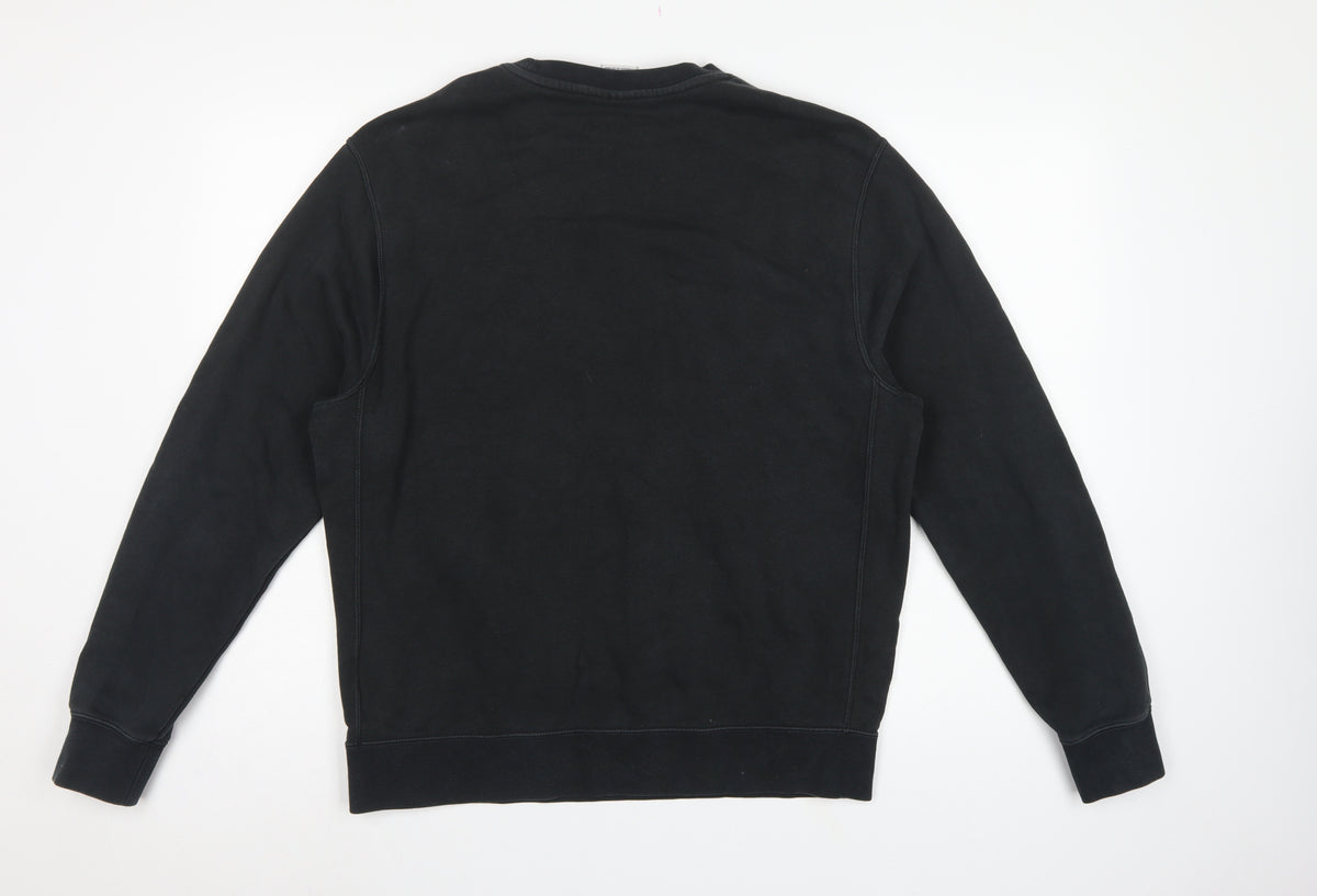 Nike Men’s Black M Graphic Print Fleece Pullover Sweatshirt