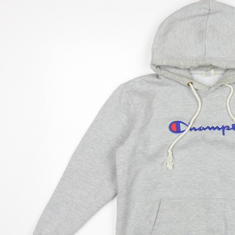 Champion Women Grey Large Pullover Hoodie Embroidered Logo Pockets
