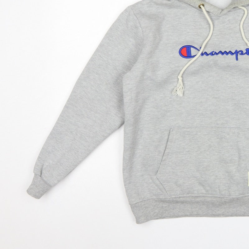 Champion Women Grey Large Pullover Hoodie Embroidered Logo Pockets