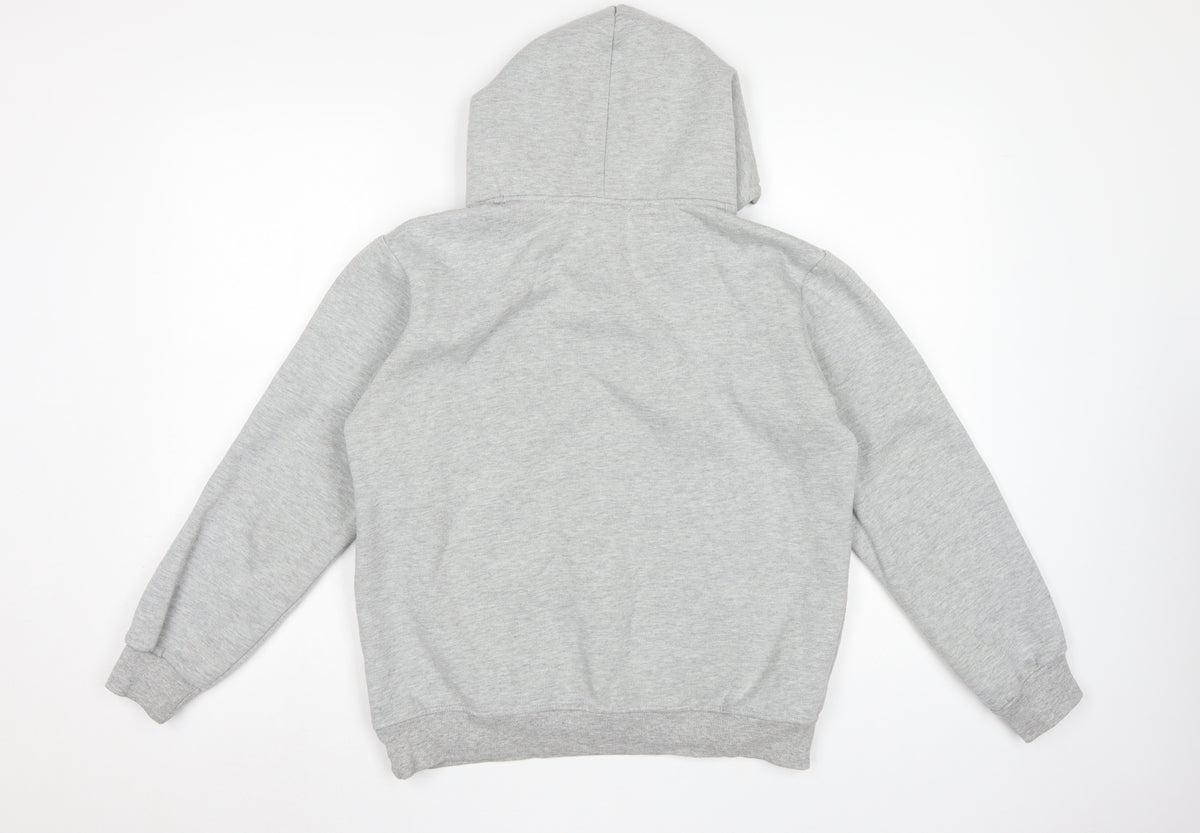 Champion Women Grey Large Pullover Hoodie Embroidered Logo Pockets
