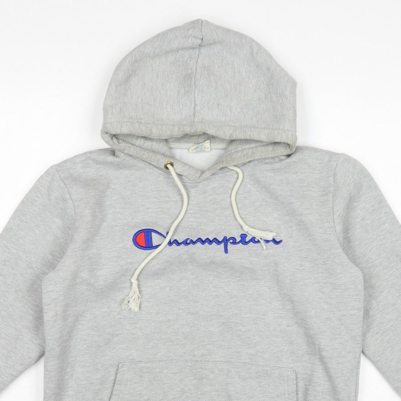 Champion Women Grey Large Pullover Hoodie Embroidered Logo Pockets