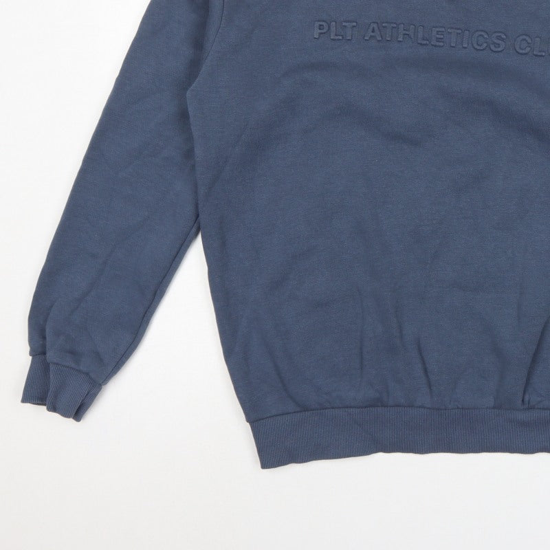PrettyLittleThing Women's Blue S Pullover Sweatshirt PLT Athletics Logo