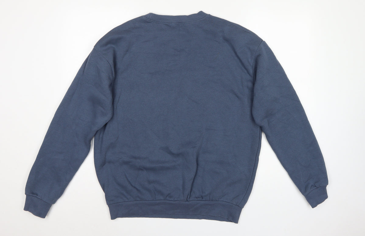 PrettyLittleThing Women's Blue S Pullover Sweatshirt PLT Athletics Logo