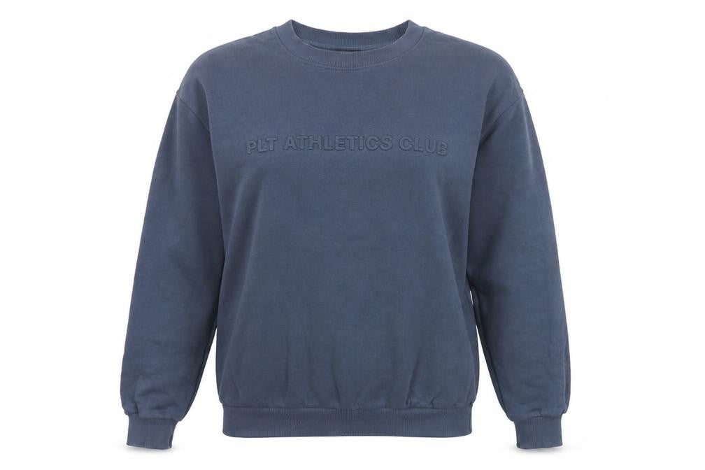 PrettyLittleThing Women's Blue S Pullover Sweatshirt PLT Athletics Logo