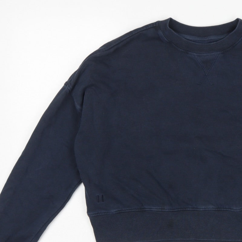 Hush Women’s Navy Blue XS Crew Neck Relaxed Pullover Sweatshirt