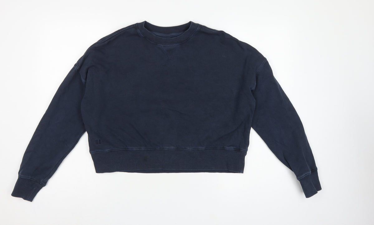 Hush Women’s Navy Blue XS Crew Neck Relaxed Pullover Sweatshirt