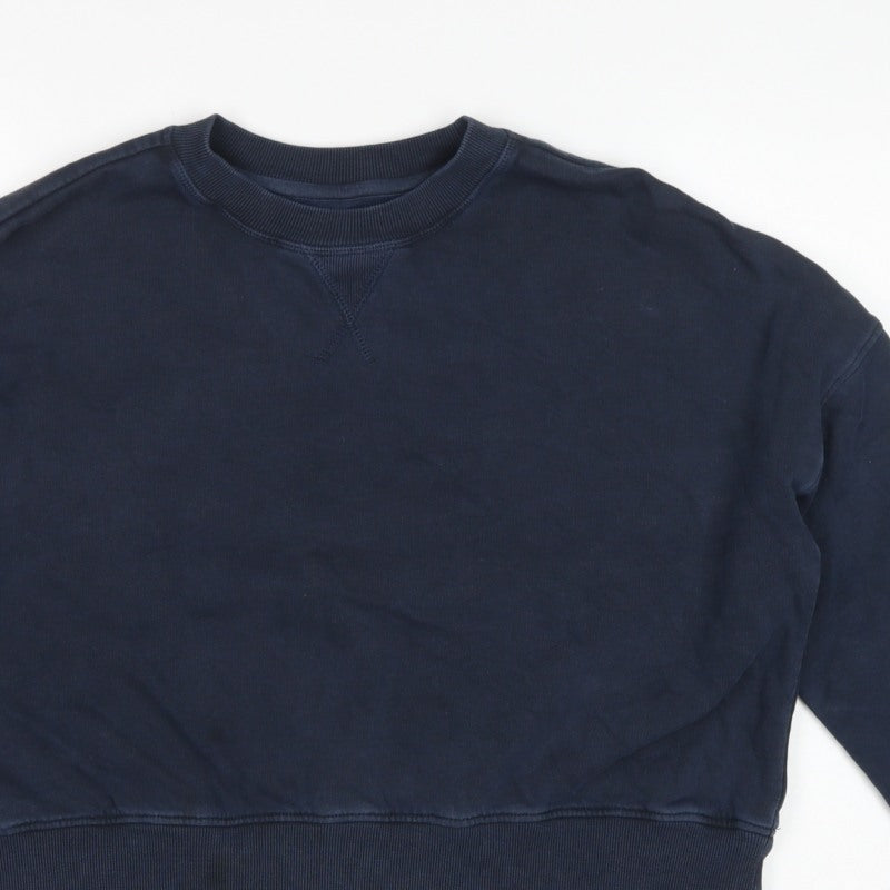 Hush Women’s Navy Blue XS Crew Neck Relaxed Pullover Sweatshirt
