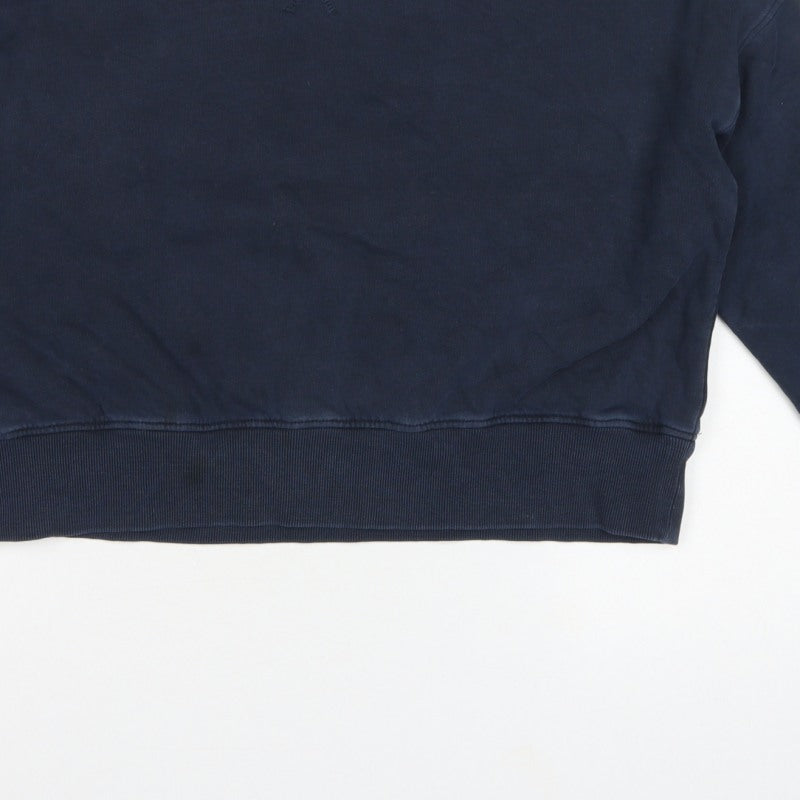 Hush Women’s Navy Blue XS Crew Neck Relaxed Pullover Sweatshirt