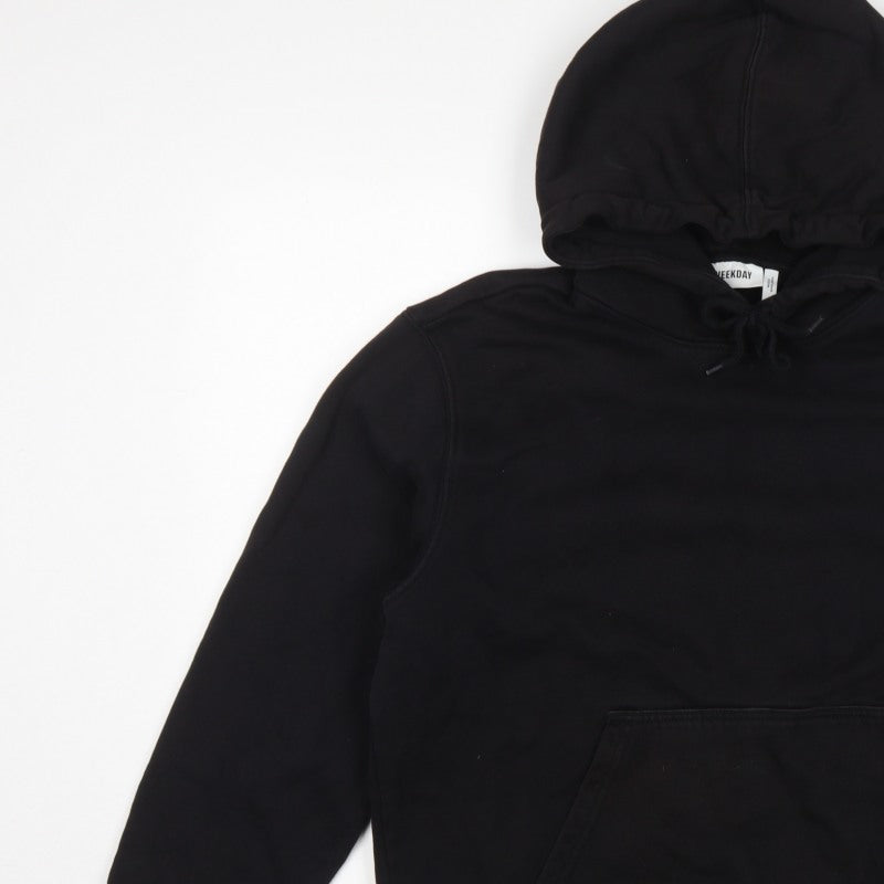 Weekday Women’s Black M Pullover Hoodie Hooded Kangaroo Pocket