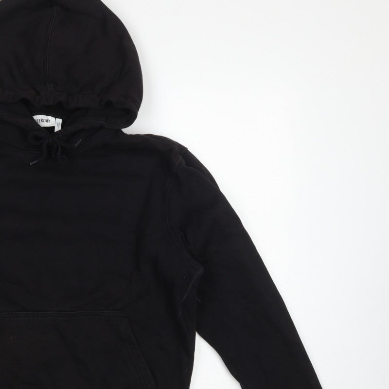 Weekday Women’s Black M Pullover Hoodie Hooded Kangaroo Pocket