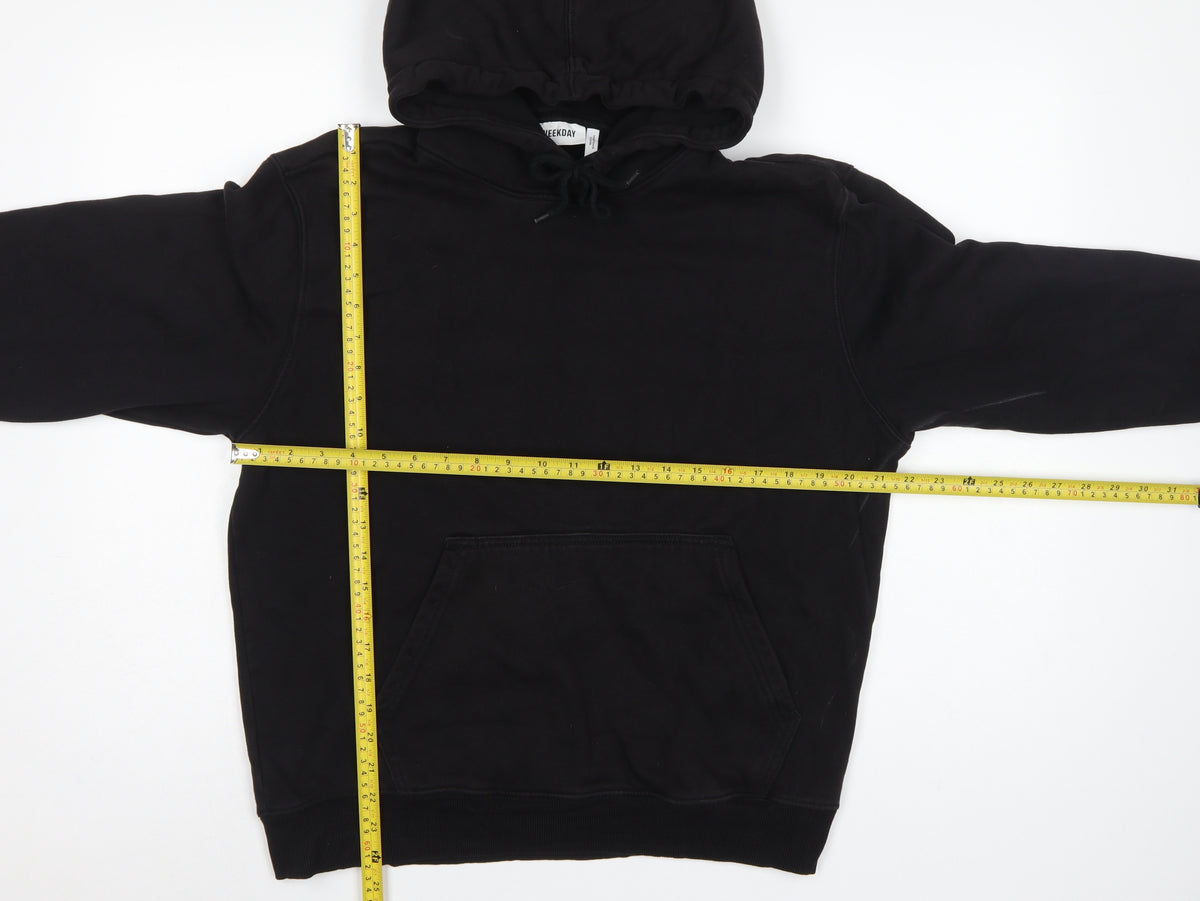 Weekday Women’s Black M Pullover Hoodie Hooded Kangaroo Pocket