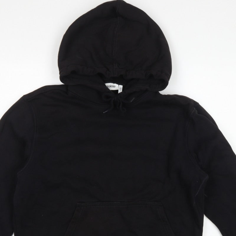 Weekday Women’s Black M Pullover Hoodie Hooded Kangaroo Pocket