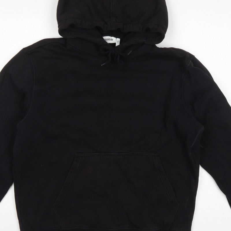 Weekday Women’s Black M Pullover Hoodie Hooded Kangaroo Pocket