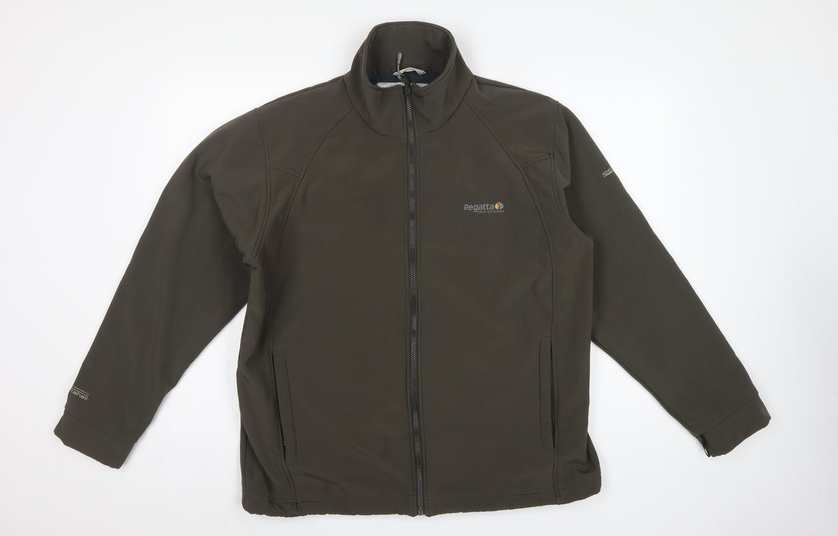 Regatta Men's Green XL 44in Softshell Wind Resistant Full Zip Jacket