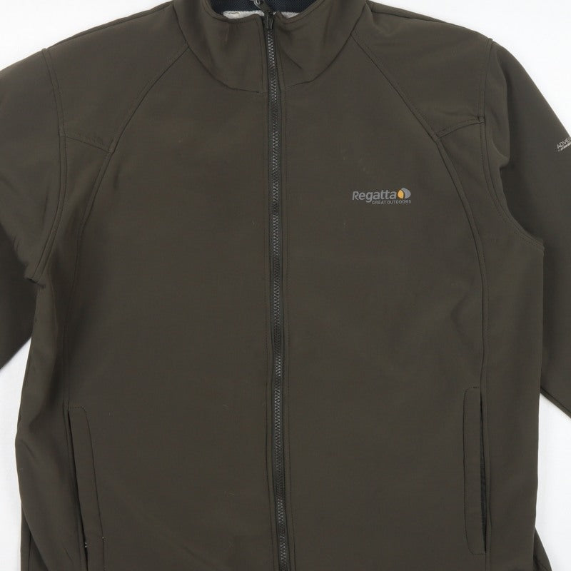 Regatta Men's Green XL 44in Softshell Wind Resistant Full Zip Jacket