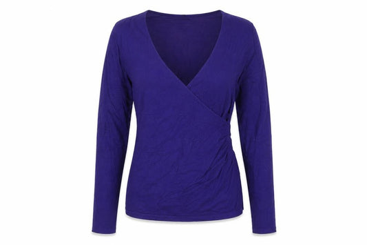 Phase Eight Women’s Purple UK 14 Wrap V-Neck Long Sleeve Jumper