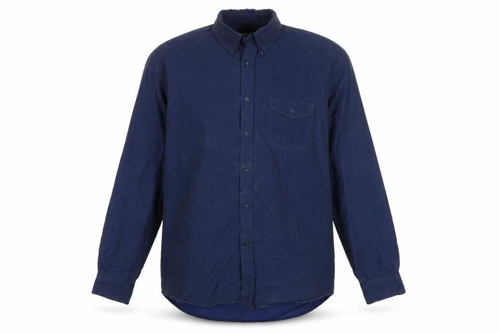 Marks and Spencer Men's Navy XL Lyocell Blend Button Down Casual Shirt