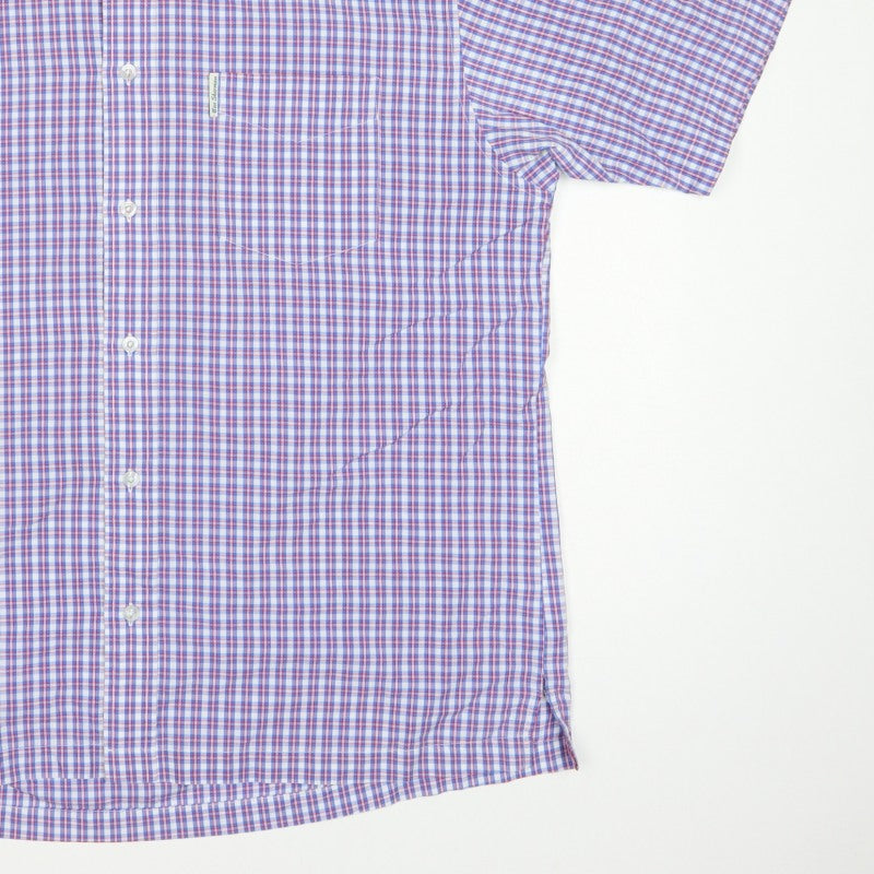 Ben Sherman Men’s L Blue Red Check Short Sleeve Button-Down Shirt