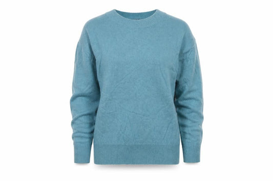 Uniqlo Women’s Blue XS 100% Wool Crew Neck Pullover Jumper