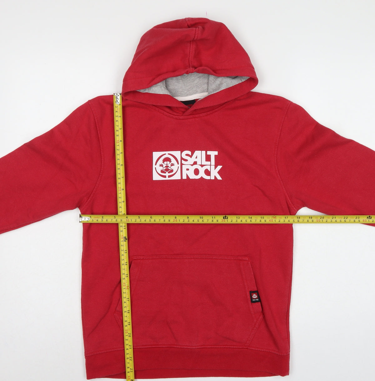 Saltrock Boys Red Age 13 Pullover Hoodie Logo Graphic Fleece