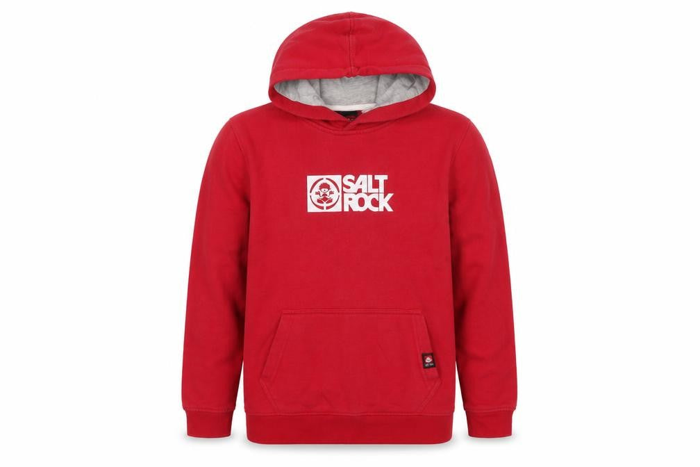 Saltrock Boys Red Age 13 Pullover Hoodie Logo Graphic Fleece
