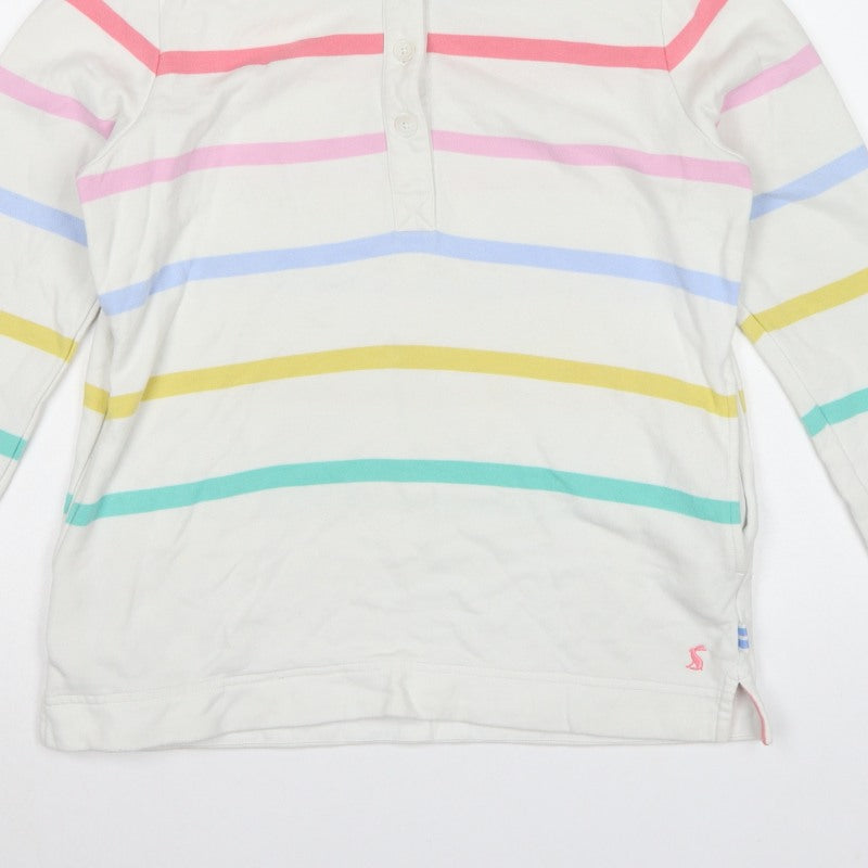 Joules Women’s Multicoloured Stripe Henley Sweatshirt UK 8