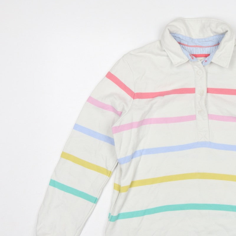 Joules Women’s Multicoloured Stripe Henley Sweatshirt UK 8