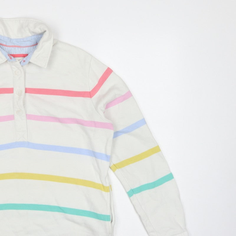 Joules Women’s Multicoloured Stripe Henley Sweatshirt UK 8