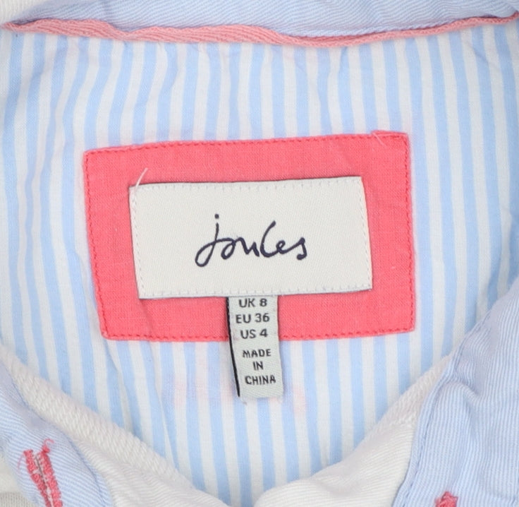 Joules Women’s Multicoloured Stripe Henley Sweatshirt UK 8