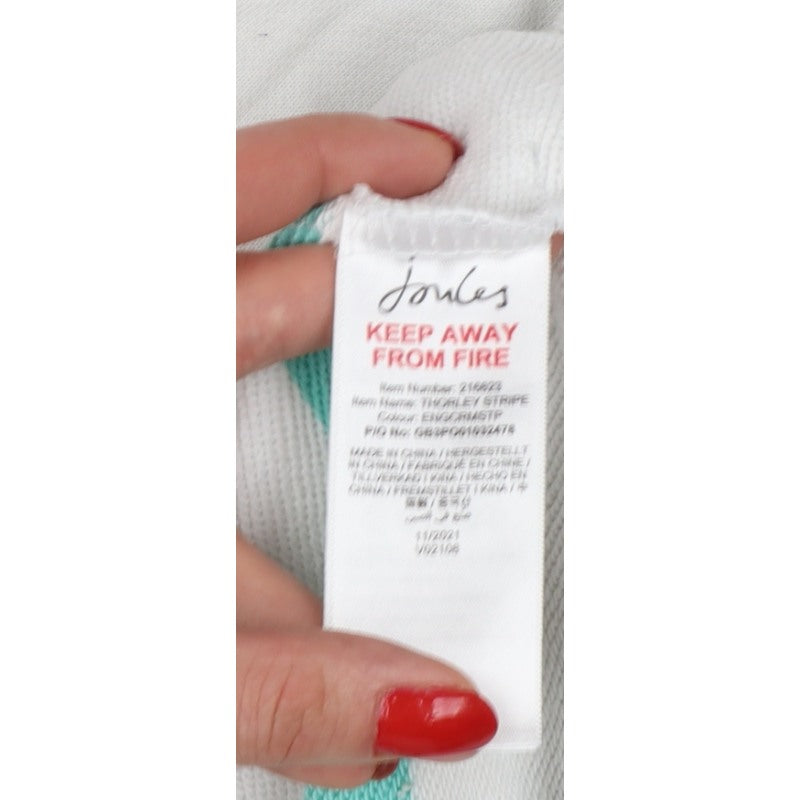 Joules Women’s Multicoloured Stripe Henley Sweatshirt UK 8