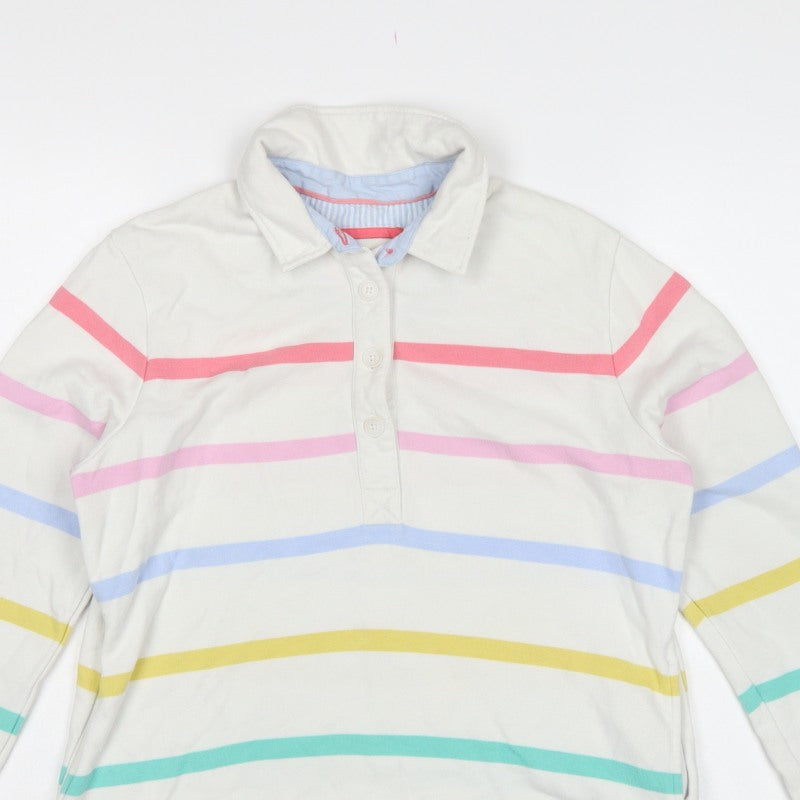Joules Women’s Multicoloured Stripe Henley Sweatshirt UK 8