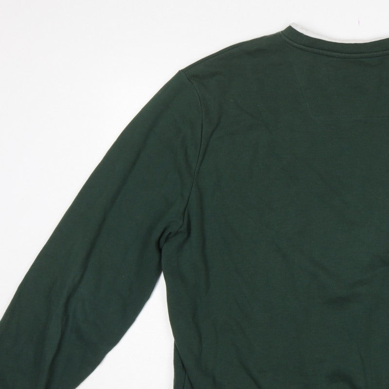 Threadbare Men’s Green 2XL Regular Fit Layered Crew Neck Sweatshirt