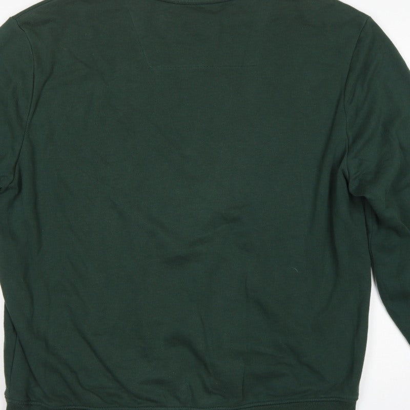 Threadbare Men’s Green 2XL Regular Fit Layered Crew Neck Sweatshirt