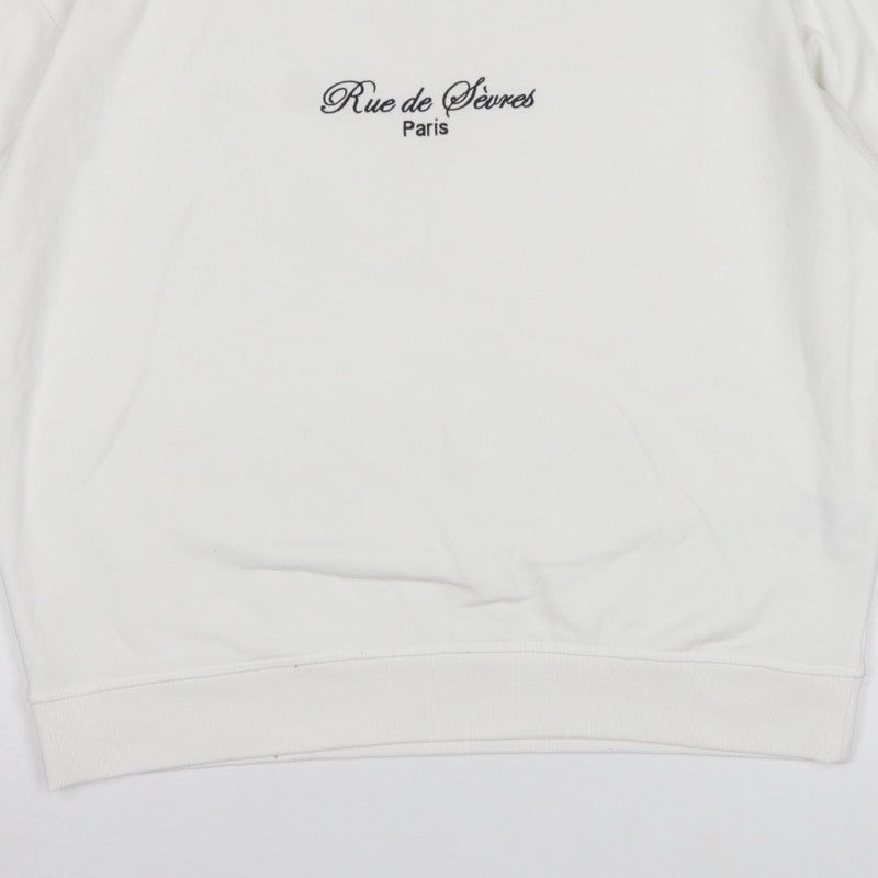 H&M Women Ivory M Rue de Sevres Button Shoulder Sweatshirt