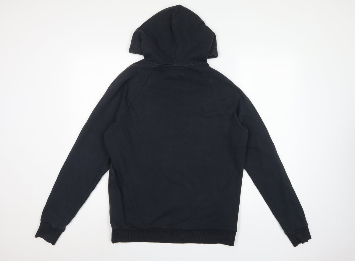 Under Armour Men's Black Small Loose Fit Logo Pullover Hoodie