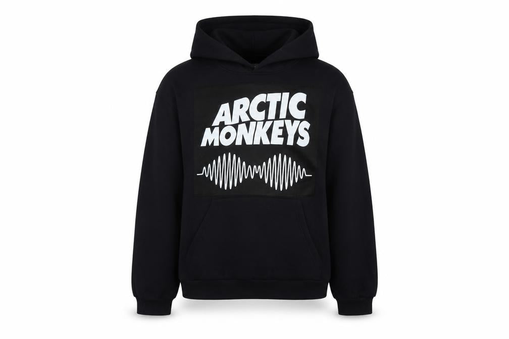 H&M Girls Black Arctic Monkeys Graphic Pullover Hoodie 13-14 Years