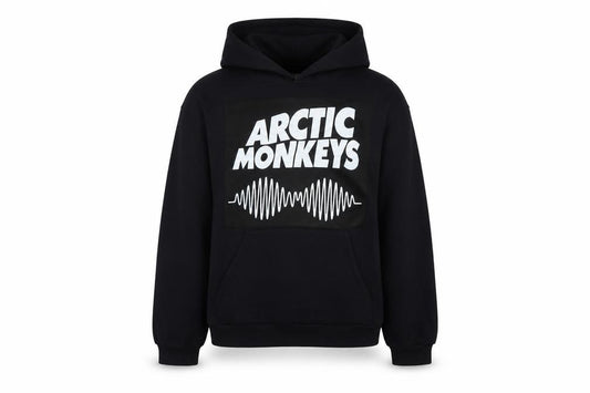 H&M Girls Black Arctic Monkeys Graphic Pullover Hoodie 13-14 Years