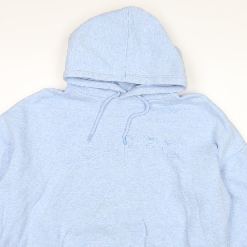 USA Pro Women's Blue UK 18 Oversized Logo Pullover Hoodie
